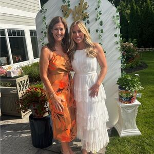 Worn Once — white ruffled lulus dress